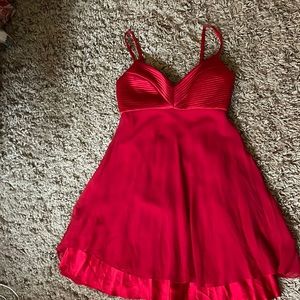 Red mini dress